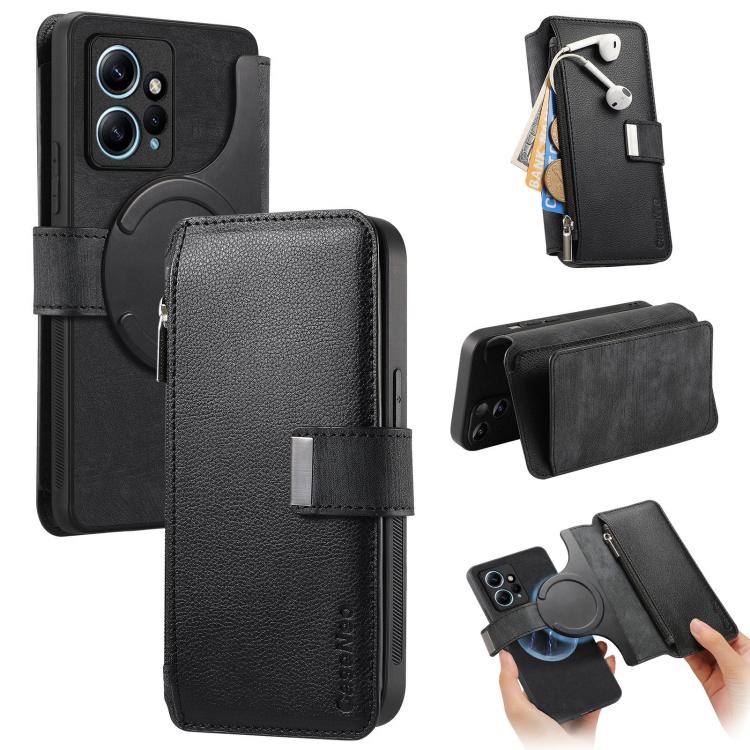 CaseNeo MagSafe RFID Anti-theft Zipper Wallet Retro Leather Phone Case, For Redmi Note 13 Pro 4G, For Redmi Note 13 4G, For Redmi Note 13R Pro 5G, For Redmi Note 13 5G, For Redmi Note 13 Pro+, For Redmi Note 13 Pro 5G, For Redmi Note 12 4G Global      ...