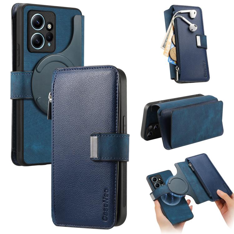 CaseNeo MagSafe RFID Anti-theft Zipper Wallet Retro Leather Phone Case, For Redmi Note 13 Pro 4G, For Redmi Note 13 4G, For Redmi Note 13R Pro 5G, For Redmi Note 13 5G, For Redmi Note 13 Pro+, For Redmi Note 13 Pro 5G, For Redmi Note 12 4G Global      ...