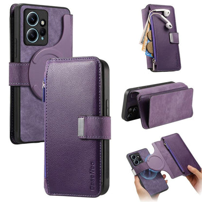 CaseNeo MagSafe RFID Anti-theft Zipper Wallet Retro Leather Phone Case, For Redmi Note 13 Pro 4G, For Redmi Note 13 4G, For Redmi Note 13R Pro 5G, For Redmi Note 13 5G, For Redmi Note 13 Pro+, For Redmi Note 13 Pro 5G, For Redmi Note 12 4G Global      ...