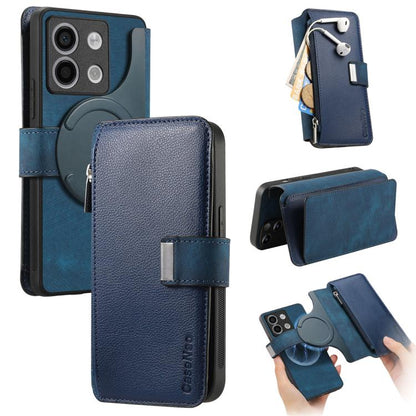 CaseNeo MagSafe RFID Anti-theft Zipper Wallet Retro Leather Phone Case, For Redmi Note 13 Pro 4G, For Redmi Note 13 4G, For Redmi Note 13R Pro 5G, For Redmi Note 13 5G, For Redmi Note 13 Pro+, For Redmi Note 13 Pro 5G, For Redmi Note 12 4G Global      ...
