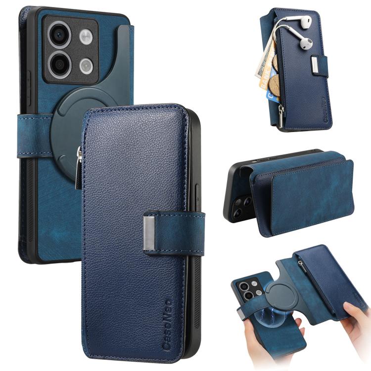 CaseNeo MagSafe RFID Anti-theft Zipper Wallet Retro Leather Phone Case, For Redmi Note 13 Pro 4G, For Redmi Note 13 4G, For Redmi Note 13R Pro 5G, For Redmi Note 13 5G, For Redmi Note 13 Pro+, For Redmi Note 13 Pro 5G, For Redmi Note 12 4G Global      ...