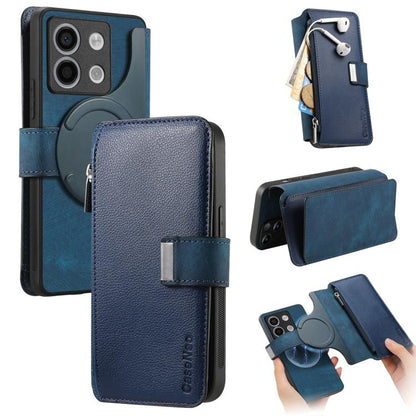 CaseNeo MagSafe RFID Anti-theft Zipper Wallet Retro Leather Phone Case, For Redmi Note 13 Pro 4G, For Redmi Note 13 4G, For Redmi Note 13R Pro 5G, For Redmi Note 13 5G, For Redmi Note 13 Pro+, For Redmi Note 13 Pro 5G, For Redmi Note 12 4G Global      ...