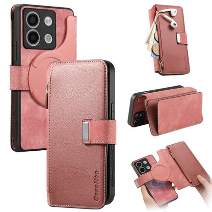 CaseNeo MagSafe RFID Anti-theft Zipper Wallet Retro Leather Phone Case, For Redmi Note 13 Pro 4G, For Redmi Note 13 4G, For Redmi Note 13R Pro 5G, For Redmi Note 13 5G, For Redmi Note 13 Pro+, For Redmi Note 13 Pro 5G, For Redmi Note 12 4G Global      ...