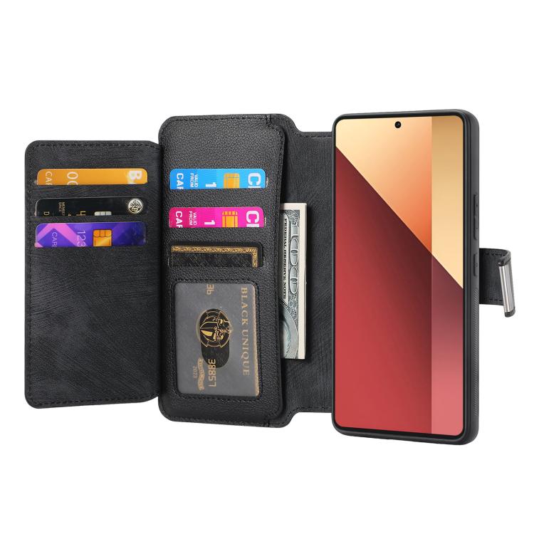 CaseNeo MagSafe RFID Anti-theft Zipper Wallet Retro Leather Phone Case, For Redmi Note 13 Pro 4G, For Redmi Note 13 4G, For Redmi Note 13R Pro 5G, For Redmi Note 13 5G, For Redmi Note 13 Pro+, For Redmi Note 13 Pro 5G, For Redmi Note 12 4G Global      ...