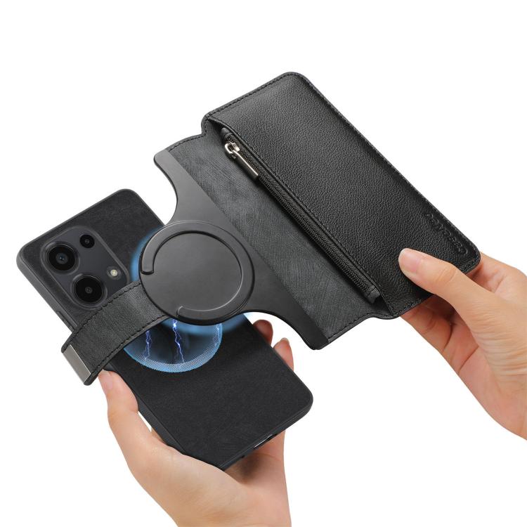 CaseNeo MagSafe RFID Anti-theft Zipper Wallet Retro Leather Phone Case, For Redmi Note 13 Pro 4G, For Redmi Note 13 4G, For Redmi Note 13R Pro 5G, For Redmi Note 13 5G, For Redmi Note 13 Pro+, For Redmi Note 13 Pro 5G, For Redmi Note 12 4G Global      ...