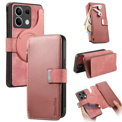 CaseNeo MagSafe RFID Anti-theft Zipper Wallet Retro Leather Phone Case, For Redmi Note 13 Pro 4G, For Redmi Note 13 4G, For Redmi Note 13R Pro 5G, For Redmi Note 13 5G, For Redmi Note 13 Pro+, For Redmi Note 13 Pro 5G, For Redmi Note 12 4G Global      ...