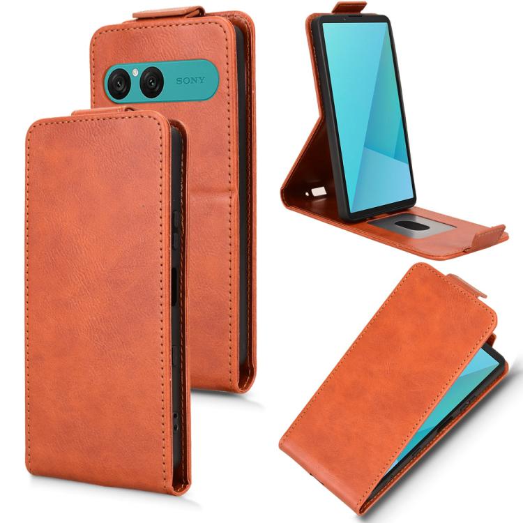 Magnetic Vertical Flip Leather Phone Case with Buckle, For Sony Xperia 10 VIII, For Sony Xperia 1 VIII, For Sony Xperia 10 VII, For Sony Xperia 1 VII