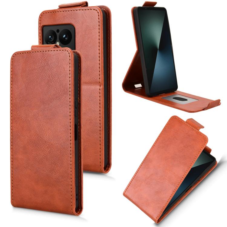 Magnetic Vertical Flip Leather Phone Case with Buckle, For Sony Xperia 10 VIII, For Sony Xperia 1 VIII, For Sony Xperia 10 VII, For Sony Xperia 1 VII
