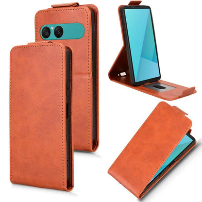 Magnetic Vertical Flip Leather Phone Case with Buckle, For Sony Xperia 10 VIII, For Sony Xperia 1 VIII, For Sony Xperia 10 VII, For Sony Xperia 1 VII