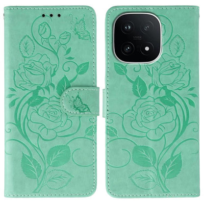 Rose Butterfly Embossed Leather Phone Case, For vivo iQOO 15, For vivo Y500 5G, For vivo V50 Lite 5G