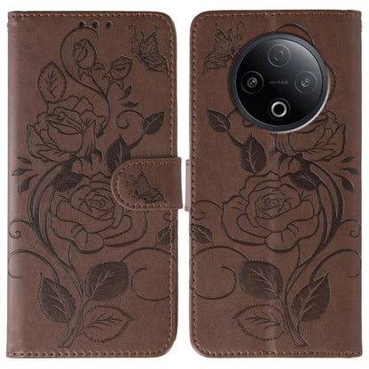 Rose Butterfly Embossed Leather Phone Case, For vivo iQOO 15, For vivo Y500 5G, For vivo V50 Lite 5G