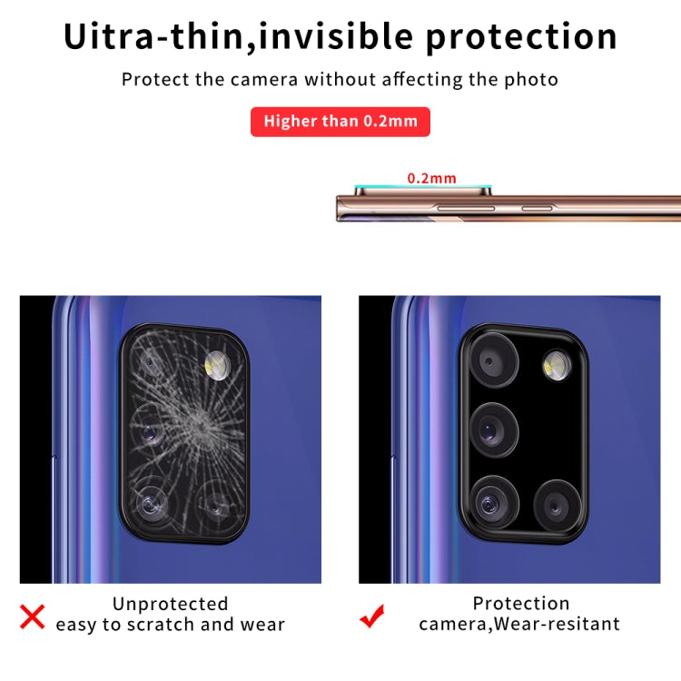 Ultra-thin camera lens ring film for Samsung Galaxy A31, protect camera glass