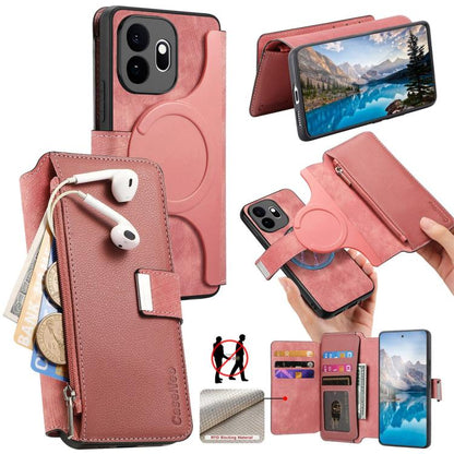 CaseNeo MagSafe RFID Anti-theft Zipper Wallet Retro Leather Phone Case, For OnePlus 15T, For OnePlus Ace 6 / 6T, For OnePlus 15, For OnePlus Ace 5, For OnePlus 13, For OnePlus 12, For OnePlus 11