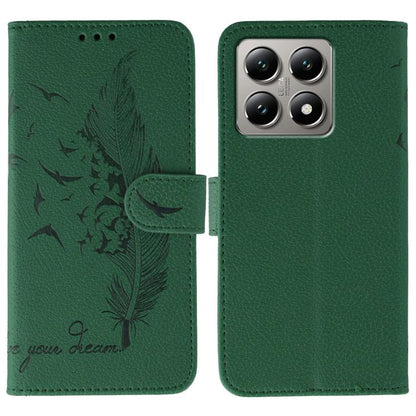 Feather Pattern Litchi Texture Leather Phone Case, For Xiaomi 17 Pro, For Xiaomi 17, For Xiaomi 15T Pro 5G, For Xiaomi 15T 5G, For Xiaomi Poco F7 Ultra / Redmi K80 Pro, For Xiaomi Poco F7 Pro / Redmi K80, For Xiaomi Poco C75 4G, For Xiaomi 14T Pro     ...
