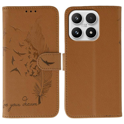 Feather Pattern Litchi Texture Leather Phone Case, For Xiaomi 17 Pro, For Xiaomi 17, For Xiaomi 15T Pro 5G, For Xiaomi 15T 5G, For Xiaomi Poco F7 Ultra / Redmi K80 Pro, For Xiaomi Poco F7 Pro / Redmi K80, For Xiaomi Poco C75 4G, For Xiaomi 14T Pro     ...