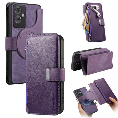 CaseNeo MagSafe RFID Anti-theft Zipper Wallet Retro Leather Phone Case, For OPPO A6 Global / A6s / A6c / A6t Pro, For OPPO K15 Pro+, For OPPO K15 Pro 5G, For OPPO Reno15 F, For OPPO Reno 15 Pro Max 5G Global, For OPPO Reno15 5G Global / 15c 5G         ...