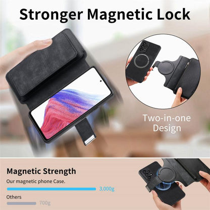 CaseNeo MagSafe RFID Anti-theft Zipper Wallet Retro Leather Phone Case, For OPPO Reno13, For OPPO Reno13 F, For OPPO A3 Pro Global / A80 5G, For OPPO A58 4G, For OPPO Reno10 5G Global, For OPPO A78 5G