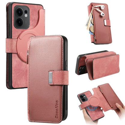 CaseNeo MagSafe RFID Anti-theft Zipper Wallet Retro Leather Phone Case, For OPPO Reno13, For OPPO Reno13 F, For OPPO A3 Pro Global / A80 5G, For OPPO A58 4G, For OPPO Reno10 5G Global, For OPPO A78 5G