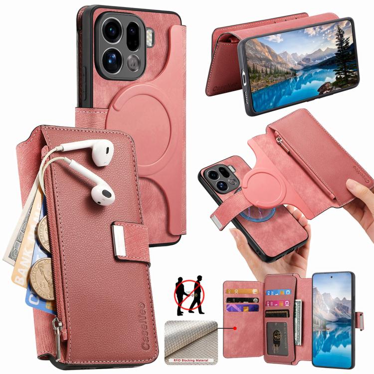 CaseNeo MagSafe RFID Anti-theft Zipper Wallet Retro Leather Phone Case, For OPPO A6 Global / A6s / A6c / A6t Pro, For OPPO K15 Pro+, For OPPO K15 Pro 5G, For OPPO Reno15 F, For OPPO Reno 15 Pro Max 5G Global, For OPPO Reno15 5G Global / 15c 5G         ...