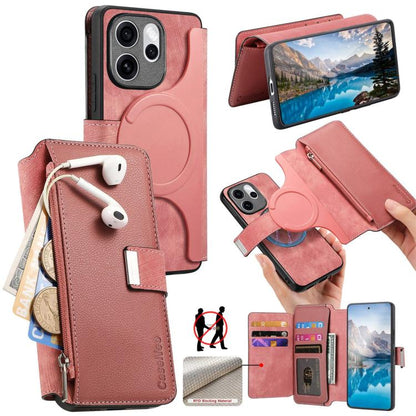 CaseNeo MagSafe RFID Anti-theft Zipper Wallet Retro Leather Phone Case, For OPPO A6 Global / A6s / A6c / A6t Pro, For OPPO K15 Pro+, For OPPO K15 Pro 5G, For OPPO Reno15 F, For OPPO Reno 15 Pro Max 5G Global, For OPPO Reno15 5G Global / 15c 5G         ...