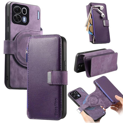 CaseNeo MagSafe RFID Anti-theft Zipper Wallet Retro Leather Phone Case, For OPPO A6 Global / A6s / A6c / A6t Pro, For OPPO K15 Pro+, For OPPO K15 Pro 5G, For OPPO Reno15 F, For OPPO Reno 15 Pro Max 5G Global, For OPPO Reno15 5G Global / 15c 5G         ...
