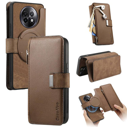 CaseNeo MagSafe RFID Anti-theft Zipper Wallet Retro Leather Phone Case, For Realme 16 Pro+ 5G, For Realme 16 Pro 5G, For Realme GT 8 Pro Global, For Realme 15T 5G Global, For Realme 14, For Realme 14 Pro+, For Realme 14 Pro, For Realme Neo7            ...