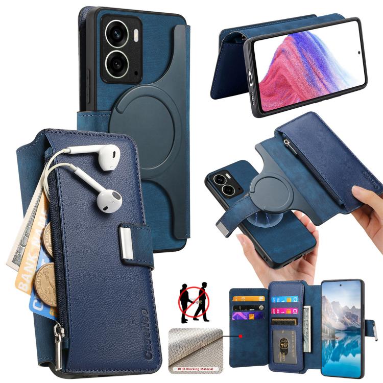 CaseNeo MagSafe RFID Anti-theft Zipper Wallet Retro Leather Phone Case, For Realme 16 Pro+ 5G, For Realme 16 Pro 5G, For Realme GT 8 Pro Global, For Realme 15T 5G Global, For Realme 14, For Realme 14 Pro+, For Realme 14 Pro, For Realme Neo7            ...