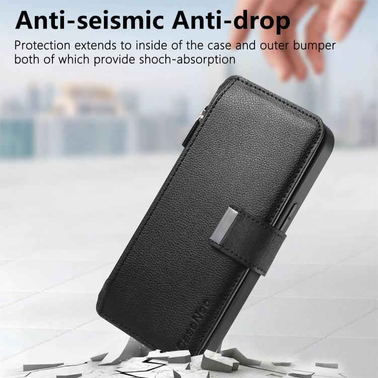 CaseNeo MagSafe RFID Anti-theft Zipper Wallet Retro Leather Phone Case, For Realme 16 Pro+ 5G, For Realme 16 Pro 5G, For Realme GT 8 Pro Global, For Realme 15T 5G Global, For Realme 14, For Realme 14 Pro+, For Realme 14 Pro, For Realme Neo7            ...