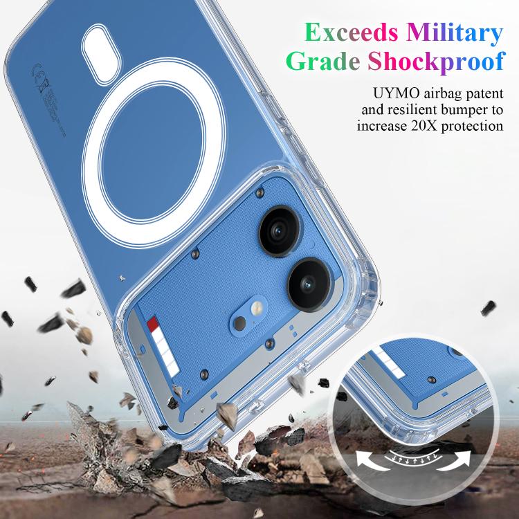 MagSafe Clear Acrylic PC Hybrid TPU Phone Case, For Nothing Phone 4b, For Nothing Phone 4a Pro, For Nothing Phone 4a, For Nothing Phone 3a Lite, For Nothing Phone 3, For Nothing CMF Phone 2 Pro, For Nothing Phone 3a, For Nothing Phone 3a Pro