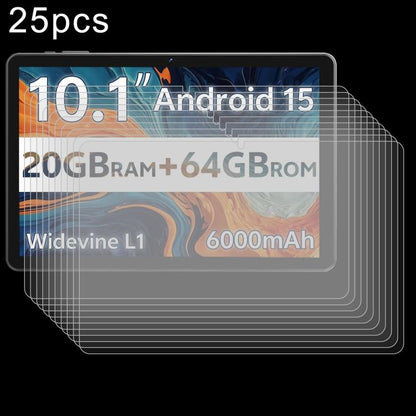25pcs 9H 0.3mm Explosion-proof Tempered Glass Film, For SVITOO P11 11 inch, For SVITOO P10 10.1 inch, For SVITOO PL001 10.1 inch, For SVITOO P108 11.97 inch, For SVITOO Tab 10 GMs Certified 1027C 10.1
