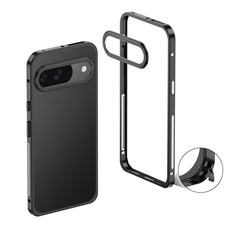 Metal Frame Heat Dissipation Phone Case with Camera Guard Ring, For Google Pixel 11 Pro XL, For Google Pixel 11 / 11 Pro, For Google Pixel 10 Pro XL, For Google Pixel 10 / 10 Pro, For Google Pixel 9 Pro XL, For Google Pixel 9 / 9 Pro