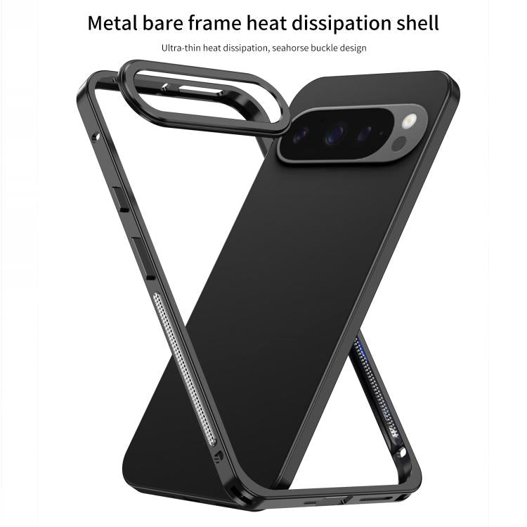 Metal Frame Heat Dissipation Phone Case with Camera Guard Ring, For Google Pixel 11 Pro XL, For Google Pixel 11 / 11 Pro, For Google Pixel 10 Pro XL, For Google Pixel 10 / 10 Pro, For Google Pixel 9 Pro XL, For Google Pixel 9 / 9 Pro