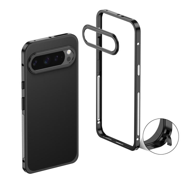 Metal Frame Heat Dissipation Phone Case with Camera Guard Ring, For Google Pixel 11 Pro XL, For Google Pixel 11 / 11 Pro, For Google Pixel 10 Pro XL, For Google Pixel 10 / 10 Pro, For Google Pixel 9 Pro XL, For Google Pixel 9 / 9 Pro