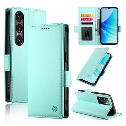 Side Buckle Magnetic Frosted Leather Phone Case, For Sony Xperia 1 VIII, For Sony Xperia 1 VII