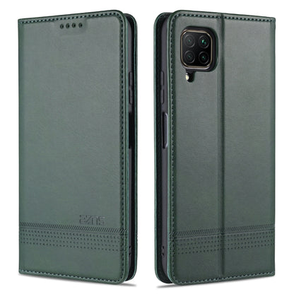 Dark green magnetic flip leather phone case with card slots and wallet holder
