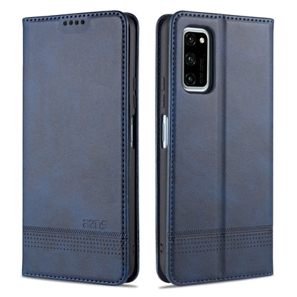 Dark blue magnetic flip leather phone case with card slots and wallet holder