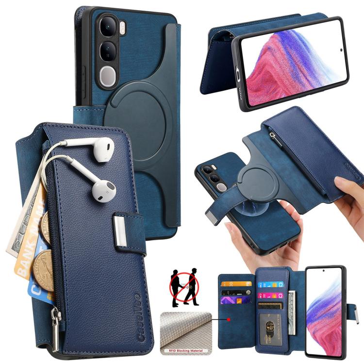 CaseNeo MagSafe RFID Anti-theft Zipper Wallet Retro Leather Phone Case, For vivo Y60 5G / Y05 4G / Y21 5G / Y11d 5G, For vivo V70 FE 5G, For vivo S50 / V70 / V70 Elite 5G, For vivo Y500i 5G, For vivo V60 Lite 4G / 5G, For vivo V60 5G                   ...