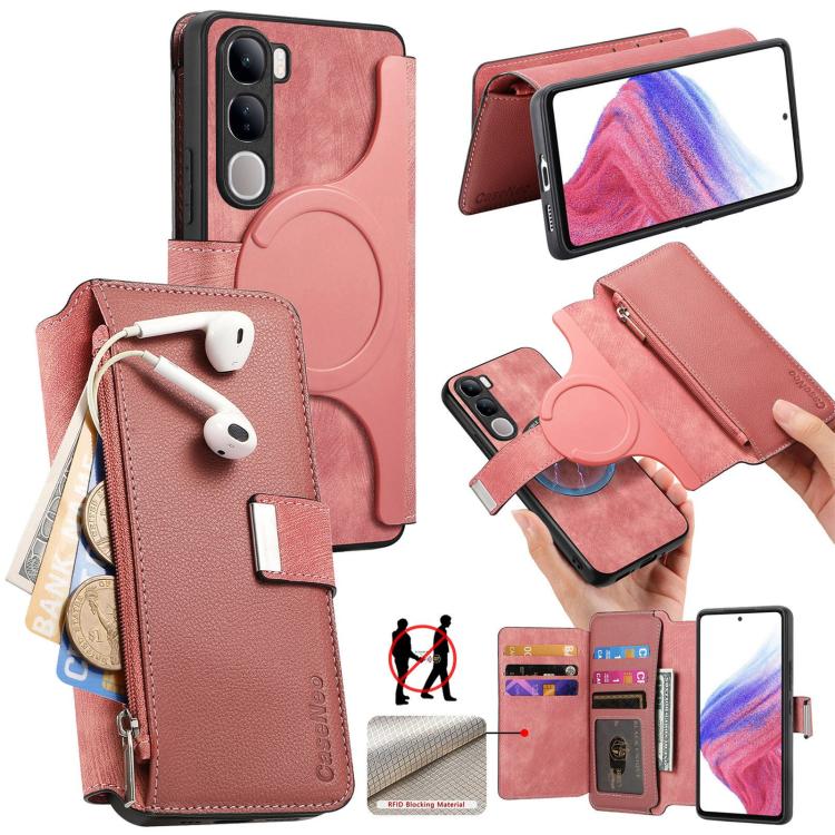 CaseNeo MagSafe RFID Anti-theft Zipper Wallet Retro Leather Phone Case, For vivo Y60 5G / Y05 4G / Y21 5G / Y11d 5G, For vivo V70 FE 5G, For vivo S50 / V70 / V70 Elite 5G, For vivo Y500i 5G, For vivo V60 Lite 4G / 5G, For vivo V60 5G                   ...