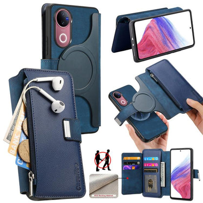 CaseNeo MagSafe RFID Anti-theft Zipper Wallet Retro Leather Phone Case, For vivo Y60 5G / Y05 4G / Y21 5G / Y11d 5G, For vivo V70 FE 5G, For vivo S50 / V70 / V70 Elite 5G, For vivo Y500i 5G, For vivo V60 Lite 4G / 5G, For vivo V60 5G                   ...