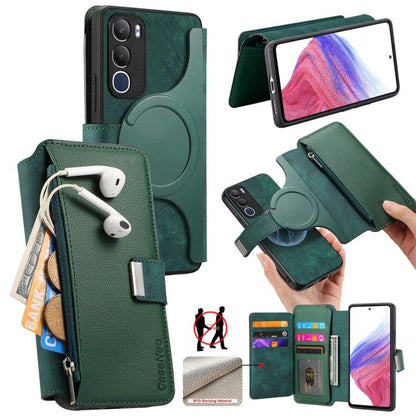 CaseNeo MagSafe RFID Anti-theft Zipper Wallet Retro Leather Phone Case, For vivo Y60 5G / Y05 4G / Y21 5G / Y11d 5G, For vivo V70 FE 5G, For vivo S50 / V70 / V70 Elite 5G, For vivo Y500i 5G, For vivo V60 Lite 4G / 5G, For vivo V60 5G                   ...