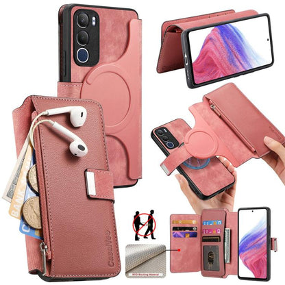 CaseNeo MagSafe RFID Anti-theft Zipper Wallet Retro Leather Phone Case, For vivo Y60 5G / Y05 4G / Y21 5G / Y11d 5G, For vivo V70 FE 5G, For vivo S50 / V70 / V70 Elite 5G, For vivo Y500i 5G, For vivo V60 Lite 4G / 5G, For vivo V60 5G                   ...