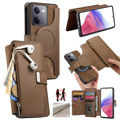 CaseNeo MagSafe RFID Anti-theft Zipper Wallet Retro Leather Phone Case, For vivo Y60 5G / Y05 4G / Y21 5G / Y11d 5G, For vivo V70 FE 5G, For vivo S50 / V70 / V70 Elite 5G, For vivo Y500i 5G, For vivo V60 Lite 4G / 5G, For vivo V60 5G                   ...