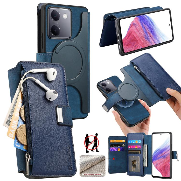 CaseNeo MagSafe RFID Anti-theft Zipper Wallet Retro Leather Phone Case, For vivo Y60 5G / Y05 4G / Y21 5G / Y11d 5G, For vivo V70 FE 5G, For vivo S50 / V70 / V70 Elite 5G, For vivo Y500i 5G, For vivo V60 Lite 4G / 5G, For vivo V60 5G                   ...