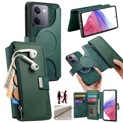 CaseNeo MagSafe RFID Anti-theft Zipper Wallet Retro Leather Phone Case, For vivo Y60 5G / Y05 4G / Y21 5G / Y11d 5G, For vivo V70 FE 5G, For vivo S50 / V70 / V70 Elite 5G, For vivo Y500i 5G, For vivo V60 Lite 4G / 5G, For vivo V60 5G                   ...