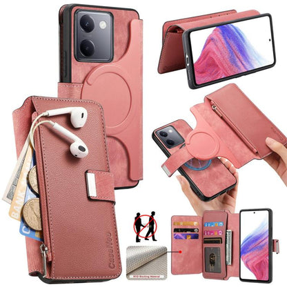 CaseNeo MagSafe RFID Anti-theft Zipper Wallet Retro Leather Phone Case, For vivo Y60 5G / Y05 4G / Y21 5G / Y11d 5G, For vivo V70 FE 5G, For vivo S50 / V70 / V70 Elite 5G, For vivo Y500i 5G, For vivo V60 Lite 4G / 5G, For vivo V60 5G                   ...