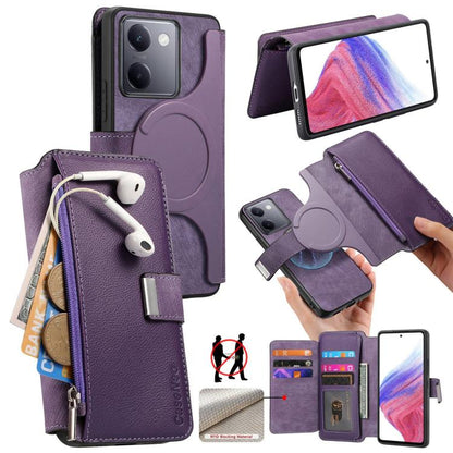 CaseNeo MagSafe RFID Anti-theft Zipper Wallet Retro Leather Phone Case, For vivo Y60 5G / Y05 4G / Y21 5G / Y11d 5G, For vivo V70 FE 5G, For vivo S50 / V70 / V70 Elite 5G, For vivo Y500i 5G, For vivo V60 Lite 4G / 5G, For vivo V60 5G                   ...