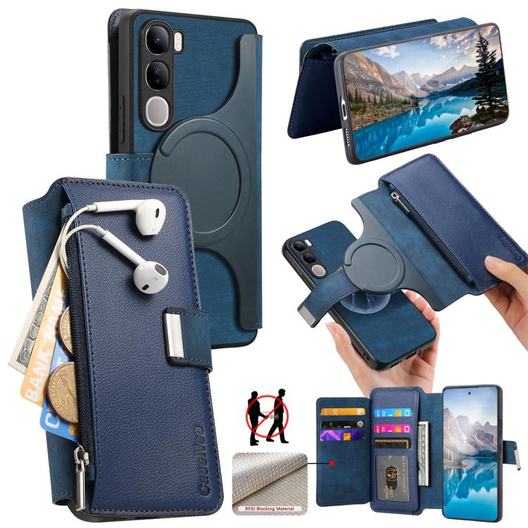 CaseNeo MagSafe RFID Anti-theft Zipper Wallet Retro Leather Phone Case, For vivo Y60 5G / Y05 4G / Y21 5G / Y11d 5G, For vivo V70 FE 5G, For vivo S50 / V70 / V70 Elite 5G, For vivo Y500i 5G, For vivo V60 Lite 4G / 5G, For vivo V60 5G                   ...