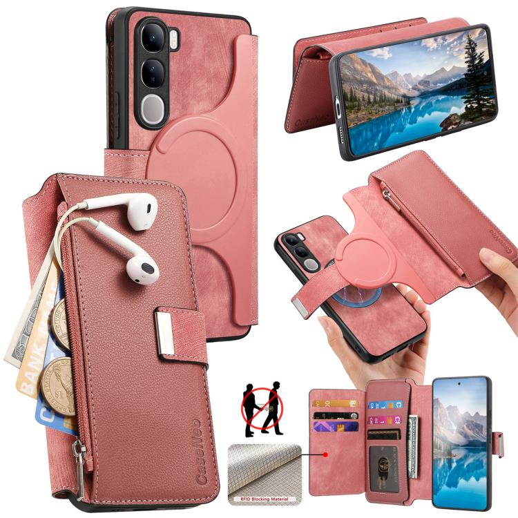 CaseNeo MagSafe RFID Anti-theft Zipper Wallet Retro Leather Phone Case, For vivo Y60 5G / Y05 4G / Y21 5G / Y11d 5G, For vivo V70 FE 5G, For vivo S50 / V70 / V70 Elite 5G, For vivo Y500i 5G, For vivo V60 Lite 4G / 5G, For vivo V60 5G                   ...