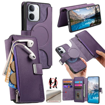 CaseNeo MagSafe RFID Anti-theft Zipper Wallet Retro Leather Phone Case, For vivo Y60 5G / Y05 4G / Y21 5G / Y11d 5G, For vivo V70 FE 5G, For vivo S50 / V70 / V70 Elite 5G, For vivo Y500i 5G, For vivo V60 Lite 4G / 5G, For vivo V60 5G                   ...