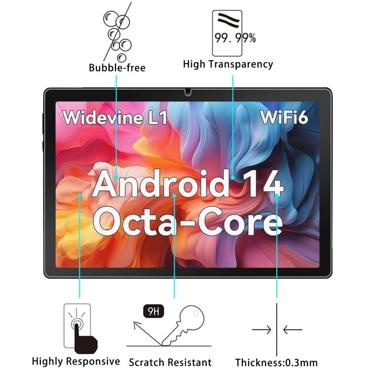 25pcs 9H 0.3mm Explosion-proof Tempered Glass Film, For Freeski Tablet FSKA1000, For Freeski Tablet C12 10.4, For Freeski UKG9L 11.5